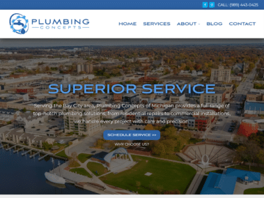 Plumbing Concepts of Michigan Launches Website